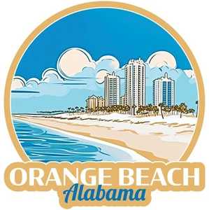 Orange Beach Alabama A Souvenir Memories Durable Vinyl Decal Sticker - Photo 1/4