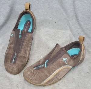 Margaritaville Lady Ziggy Suede Boat Beach shoe Womans Size 6 EU 36.5 - Picture 1 of 9