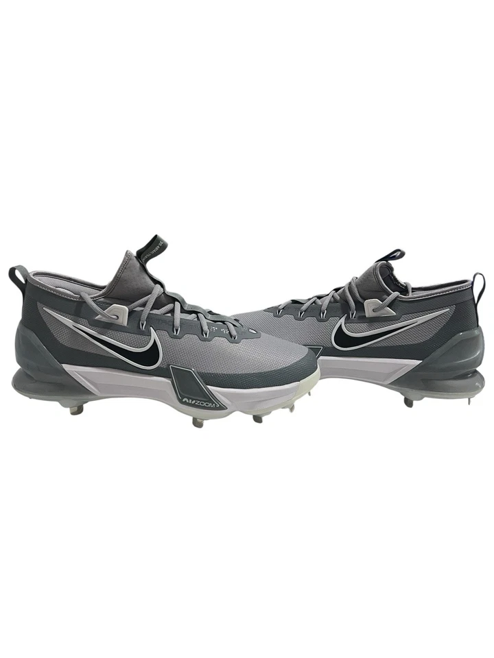 Nike FB2906-002 Force Zoom Trout 9 Elite Metal Baseball Cleat Pewter Black US 14