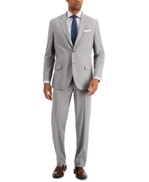 Traje de 2 piezas Nautica para hombre ajuste moderno 46 L/40 cintura gris claro elástico liso Foto 1 de 4