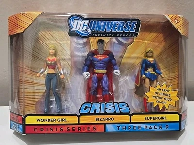 DC UNIVERSE CRSIS Three Pack #9 (DC Direct) -- Wonder Girl Supergirl Bizarro Foto 1 de 4