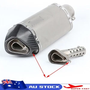 Front Motorcycle Silencer AKRAPOVIC DB Killer Baffles Exhaust Muffler Can Pipe - Picture 1 of 9
