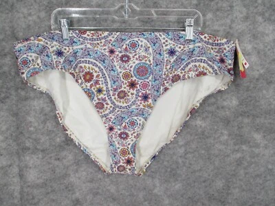 Xhilaration Women's Swimwear 24W 26W Hipster Bikini Tankini Bottoms Paisley Geo - Image 1 of 4