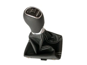 1x New Original Leather gear knob 6-speed gear knob Skoda Octavia III 5E0711141 - Picture 1 of 5