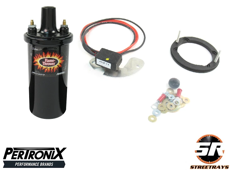 Bobina de encendido y kit de conversión electrónica PerTronix FlameThrower para Delco de 8 cilindros Foto 1 de 4