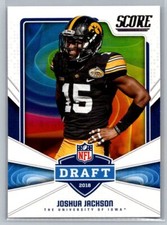 2018 Score NFL Draft #7 Joshua Jackson Iowa Hawkeyes Football Card