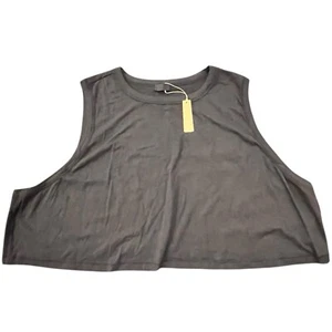 Camiseta sin mangas SKIMS mediana ónix negra novio algodón modal 3X nueva con etiquetas - Imagen 1 de 11