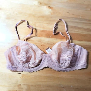 Victoria's Secret Beige Spitze 34C Angels Bügel ohne Wattierung Neu mit Etikett zart - Bild 1 von 10