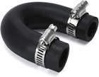 Heater Core Crossover Coolant Bypass Hose 5/8" End and 3/4" End with 2PCS Clamp
