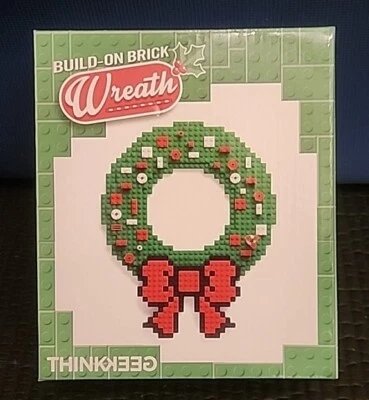 ThinkGeek Build-On Brick Christmas Wreath Building Bricks Kit New - Image 1 of 4