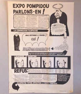 Expo Pompidou, parlons-en ! — affiche des opposants à l'Exposition 1960-1972. - Picture 1 of 12