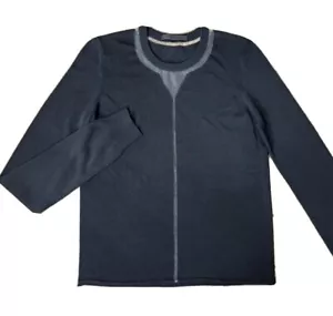 Alexander Wang Women's Medium Black Knit Sweater Viscose Stretch Sheer Panel - Picture 1 of 9