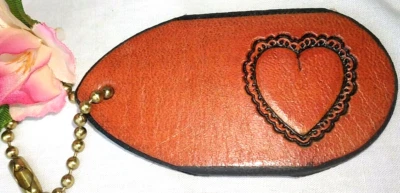 Ручной инструмент кожи сердце брелок кольцо для ключей сумочки аксессуар - Изображение 1 из 4