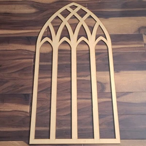 Church Window Decorative Laser Cut Arch Prayer Screen Wall Sculpture Panel 001 - Picture 1 of 9
