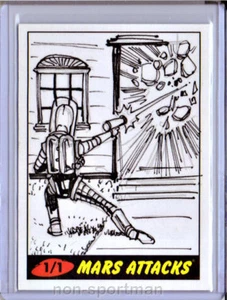 MARS ATTACKS TOPPS HERITAGE SKETCH BY??? - Picture 1 of 1