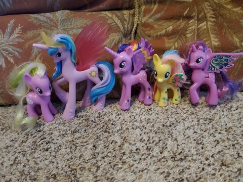 Lot My Little Pony G4 Figures Rainbow Power Fluttershy Twilight Sparkle Celestia Cover