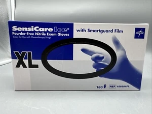 Medline Sensicare Ice Smartguard Film Powder-free Nitrile Exam Gloves,XL 180 CT - Picture 1 of 5