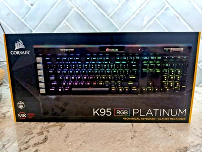 ¡¡¡NUEVO EN CAJA!!! TECLADO GAMING! Corsair K95 RGB PLATINUM Cherry MX - ¡Negro con reposamuñecas! Foto 1 de 4