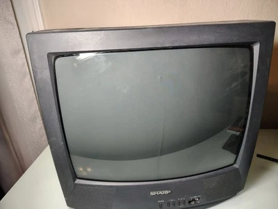 Sharp 19R-M100 19" CRT TV Front RCA Inputs - Retro Gaming - Image 1 of 4