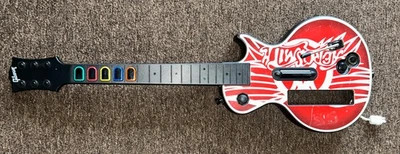 Controlador Guitar Hero Aerosmith rojo Gibson Les Paul sin probar para Wii 95375.805 Foto 1 de 4