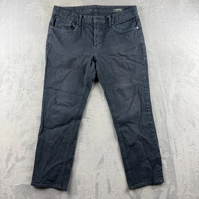 Jeans Bonobos Para Hombre 34x28 Gris Calce Ajustado Pierna Recta Lavado Oscuro Elastizado Denim Foto 1 de 4