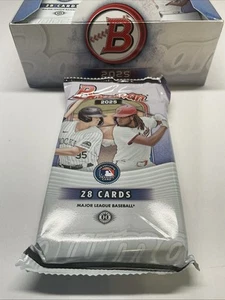 2025 Bowman Baseball JUMBO HOBBY PACK Sealed (1PK = 28 Cards W/ Possible Auto) - Picture 1 of 3