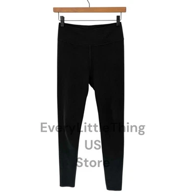 Uniqlo Airism Leggings S Negro Suave Seco Fresco Pull On Pantalones Yoga Gimnasio Capa Base Foto 1 de 4