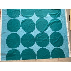 MARIMEKKO Fabric KIVET 2008 Maija Isola Fabric Cotton FINLAND 2+yds Aqua Teal - Picture 1 of 4