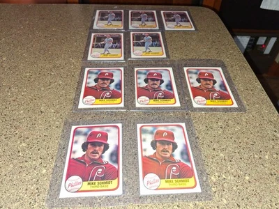 LOT OF 10 1981 FLEER BB #5 MIKE SCHMIDT - Image 1 of 4