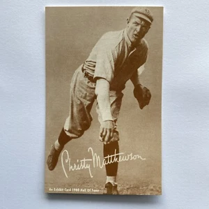 Christy Matthewson Exhibit Card Postcard Hall Of Fame Reproduction c1980Baseball - Picture 1 of 2