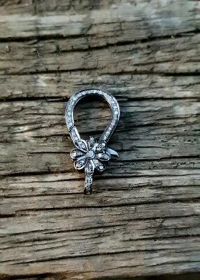 Lobster Clasp Pave Diamond Finding 925 Sterling Silver/Yellow Gold/Rose Gold. - Image 1 of 4