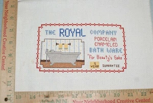 Royal Bath Tub  Completed Cross Stitch Fast Ship - Picture 1 of 3