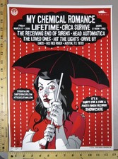 2006 Rock Roll Concert Poster My Chemical Romance Brian Ewing S/N LE #200