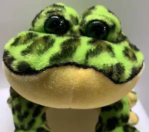 Webkinz/Ganz Green Yellow Bull Frog Stuffed Animal Plush Clean Great Gift Idea - Picture 1 of 8