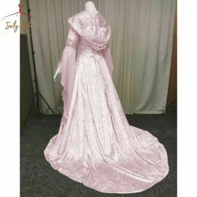 Mujeres Medieval Vintage Vestido Con Capucha Renacimiento Juegos con disfraces Vestido Disfraz Talla Grande Foto 1 de 4