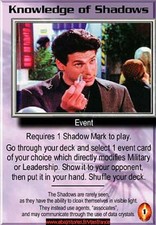 Babylon 5 CCG-knowledge of shadows/deluxe