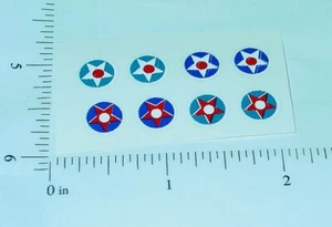 4 Pair Tootsietoy Airplane Roundell Stickers TT-004 - Imagen 1 de 1