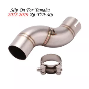 Exhaust Adapter Connect Central Middle Link Pipe Fit For Yamaha YZF R6 2006-2019 - Picture 1 of 5