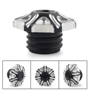 CNC Billet Vented Gas Cap Fuel Tank Right-hand Thread Fit For Harley Sportster - Picture 1 of 10