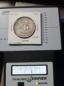 Germany Silver Medal 1969 Armstrong 20 Lunare (SM.#00004) - Picture 1 of 4