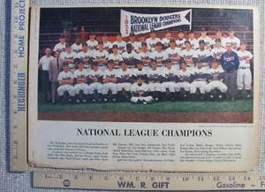 1952 Brooklyn Dodgers Team Picture Sunday News Newspaper November 9 - Picture 1 of 9