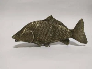 Vintage Rare Brass Plated Fish-Shaped Letter Mail Photo Holder - Picture 1 of 12