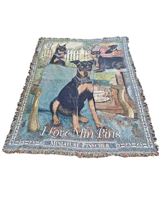NWT DANBURY MINT I Love Miniature Pins (Pinchers) Tapestry Throw Blanket - Picture 1 of 3