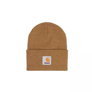 BRAND NEW Limited Palace x Carhartt WIP Collab Watch Hat Beanie - Hamilton Brown - Picture 1 of 3