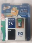  HP Black Ink Cartridge 51626A EXP Aug2002-Vintage-New In Box-Supplies Collector