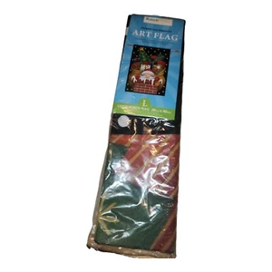 Christmas Large Porch Flag Santa Chimney Presents 28 inch x 40 Inch New - Picture 1 of 5