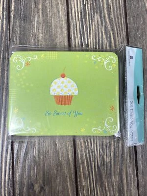 Sobres de 20 tarjetas de agradecimiento American Greetings So Sweet Of You Green Cupcake Foto 1 de 2