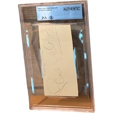 Dame Gladys Cooper Signed Index Card JSA Authentic Signature