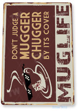 Coffee Sign, Mug Chug Coffee Shop Sign, Kitchen Cottage Cafe, Tin Sign C800