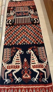 Assymentrical Panel Sarong/Tuch Ikat von East Sumba, aus Bio Baumwolle s - Bild 1 von 10